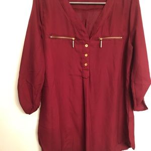 Crimson Sheer shirt